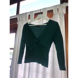 Knot front emerald top